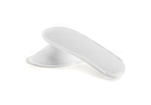 White Closed Toe Hotel Slippers