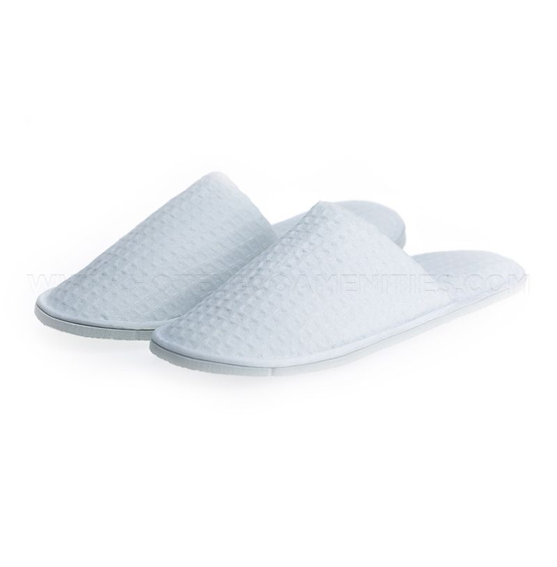 Waffle Close Toe Hotel Slippers