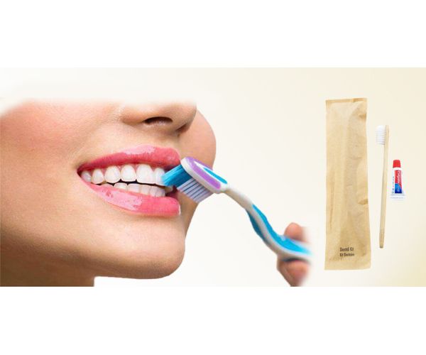 BIOCORN Bamboo Toothbrushes with Toothpaste